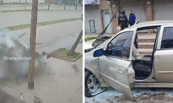 F. Varela – Impactante accidente, el conductor habría perdido el control del auto